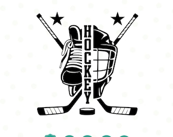 Hockey Stick Svg, Hockey Puck Svg, Sports Svg, Hockey Shirt, Instant download, Svg files for Cricut, Hockey Clipart, Hockey Print