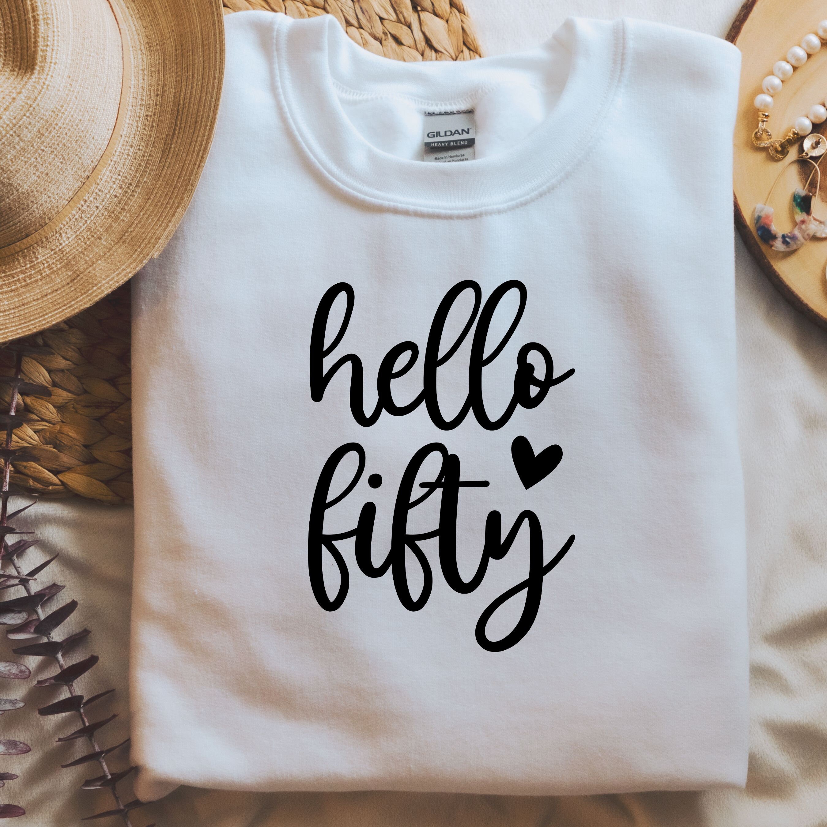 Hello Fifty SVG, Hello 50 Svg, Digital Download, Dxf, Png, 50th ...