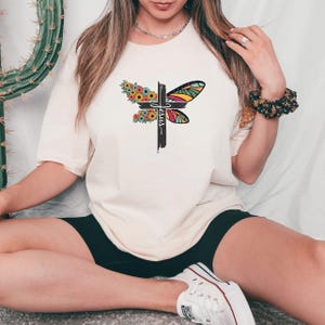 Faith Sublimation, Butterfly Cross Sublimation, Faith Png, Christian Png, Religious Clipart, Sublimation Designs, Floral Cross Butterfly image 3