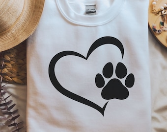 Paw Print Heart SVG, Hond SVG, Bont Moeder SVG, Hond Moeder SVG, Hond Mama SVG, Paw Prints, Hond Quotes, Paw SVG, Hondenliefhebber SVG, Cricut Cut File