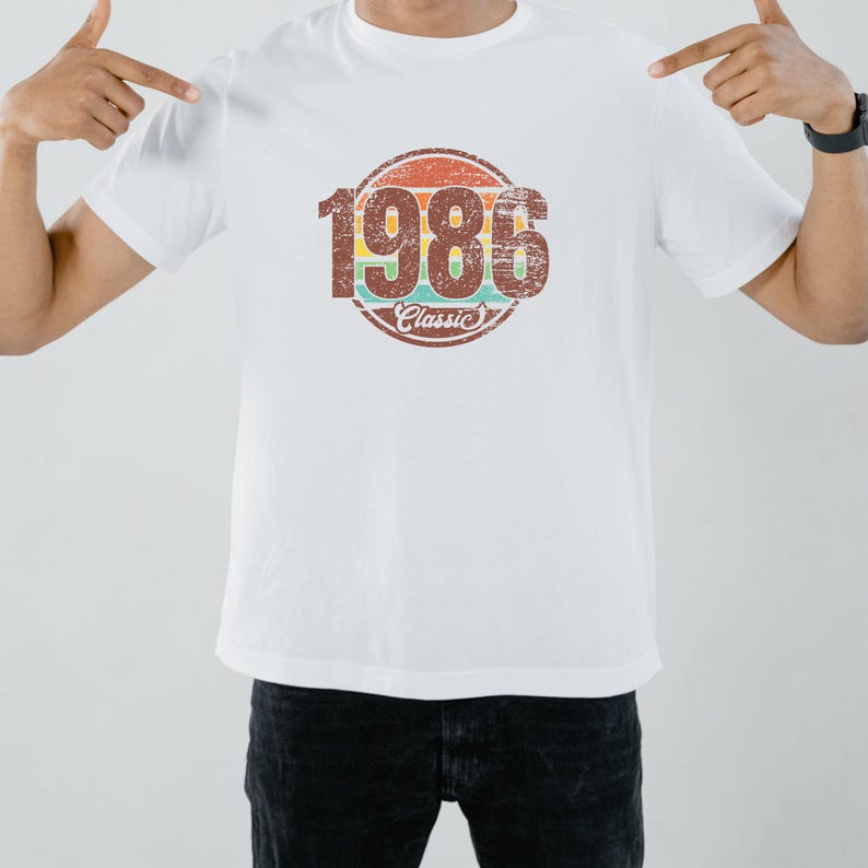 1986 Classic Png, Vintage 1986 Shirt Png, Birthday Decor, Birthday ...