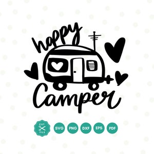 Camping Svg, Happy Camper, Camping Png, Svg archivos para Cricut, Camping van, Camp Life Svg, Adventure svg, Camping mug, camping cut file