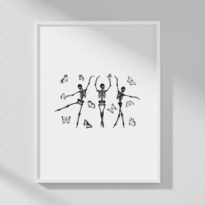 Dancing Skeleton png, Ballet Skeleton, Skeletons Sublimation, Halloween Clipart, T-Shirt Design, Ballerina Transparent File image 4