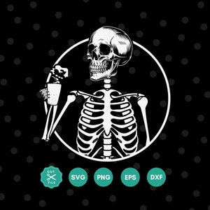 Skeleton with Coffee Svg, Skeleton Svg, Funny Coffee Png, Coffee shirt, Skeleton Coffee, Coffee Mug, Svg files for Cricut, Halloween Design