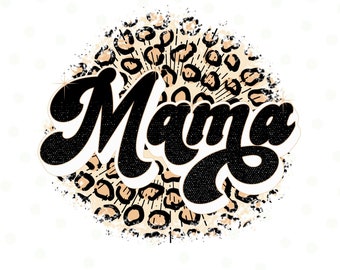 Boho Mama Leopard Sublimation, Mama Png, Mom life Png, Mama Design, Sublimation Designs, PNG Transparent, Mama Print, Cheetah Animal Print