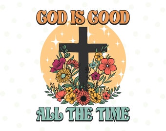 Dio è buono Png, Versetto della Bibbia, Png cristiano, Sublimazione cristiana retrò, Croce Png, Clipart religiosa, Design di sublimazione, Fede png, Dio
