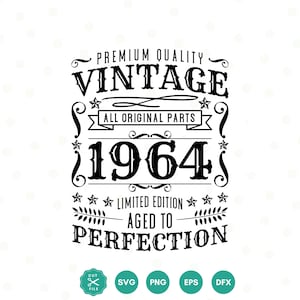 1964 Svg, 61e verjaardagscadeau, 61e verjaardag Svg, 1964 Shirt Svg, 61e verjaardag Decor, Limited Edition, verjaardagsideeën, sublimatie ontwerpen