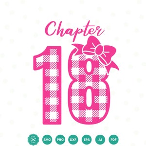 Chatpter 18 svg, 18th birthday svg, 18th birthday Png, 18 years old Svg, Birthday Shirt, svg files for cricut, Birthday deco, Anniversary