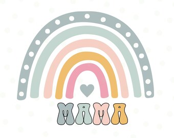 Boho Mama Rainbow Sublimatie PNG, Mama Png, Mom Life Png, Boho Mama Design, Sublimatie Ontwerpen, Mama Print, Digitale Download, Mom Png
