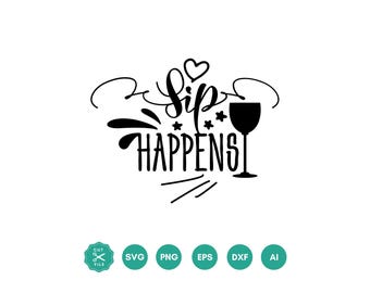 Funny Wine Quote Svg, Wine Cut File, Wine Lover Svg, Wine Svg, Wine Glass Svg, Cricut Silhouette, dxf, png Transparent File, Alcohol Svg