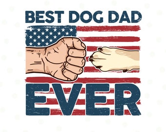 Retro Best Dog Dad Ever Png, Dog Dad Vintage, Gift For Dog Dad, Dog Lovers, Funny Father's Day Gift, Gift For Dad, Father's Day Sublimation