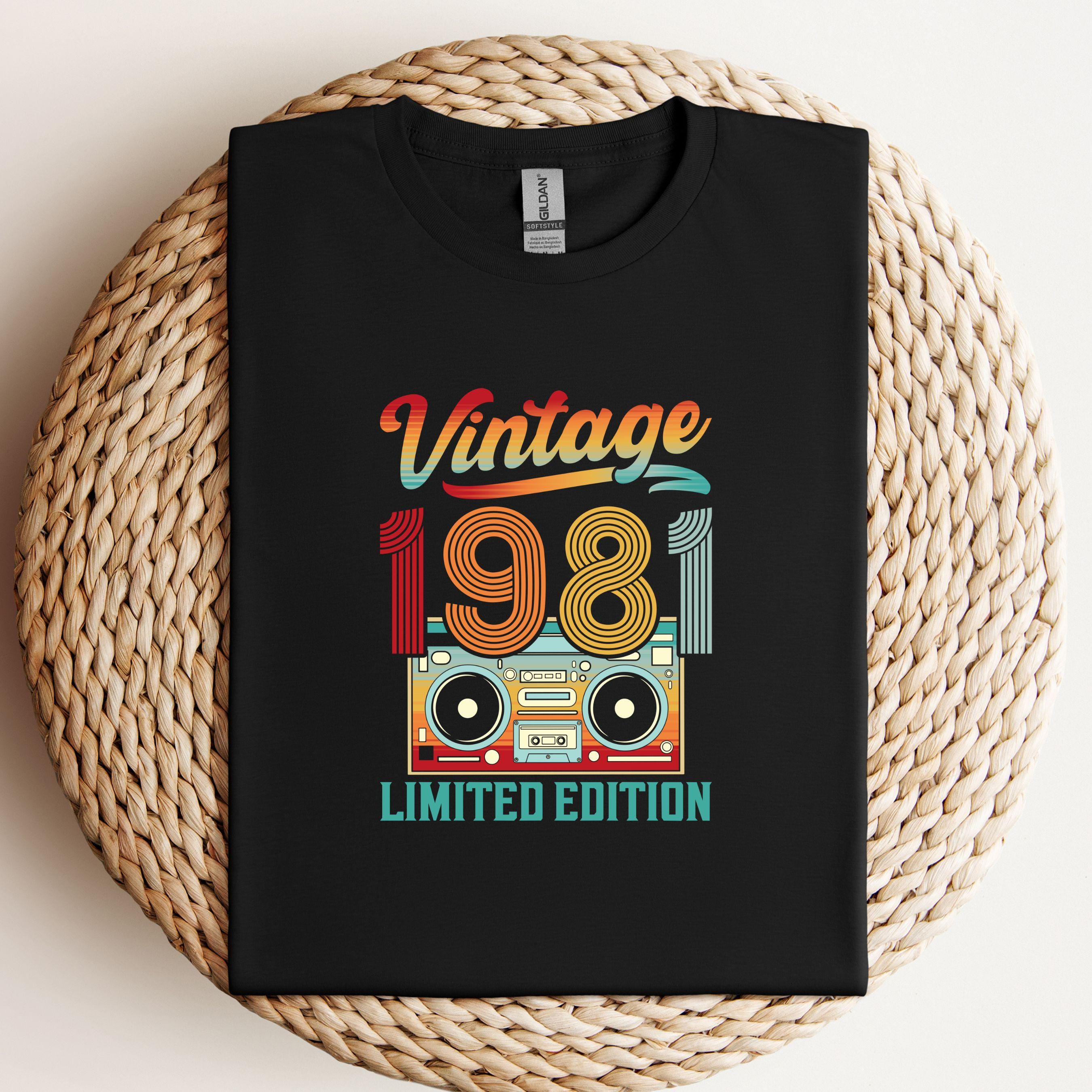 ヴィンテージ 1981 SVG、1981 シャツ SVG、限定版、誕生日