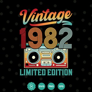1982 Birthday Shirt For Men - "Built In 1982" Vintage 42nd Birthday Gift Idea, Customizable - View #10