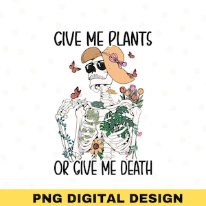 Skeleton Gardener PNG, Skeleton Plants Sublimation, Plant lover, Skeleton Gardening, Halloween Clipart, Sublimation Designs, Skull png, Goth