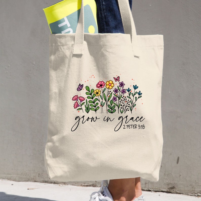 Grow in Grace 2 Peter 3:18, Bible Verse Shirt, Christian Png, Faith, Jesus, Sublimation Design,Inspirational Quotes, Digital Download