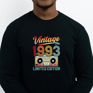 Vintage 1993 Svg, 1993 Shirt Svg, Limited Edition, Birthday Decor ...