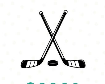 Hockey Stick Svg, Hockey Puck Svg, Sports Svg, Hockey Shirt, Instant download, Svg files for Cricut, Hockey Clipart, Hockey Print