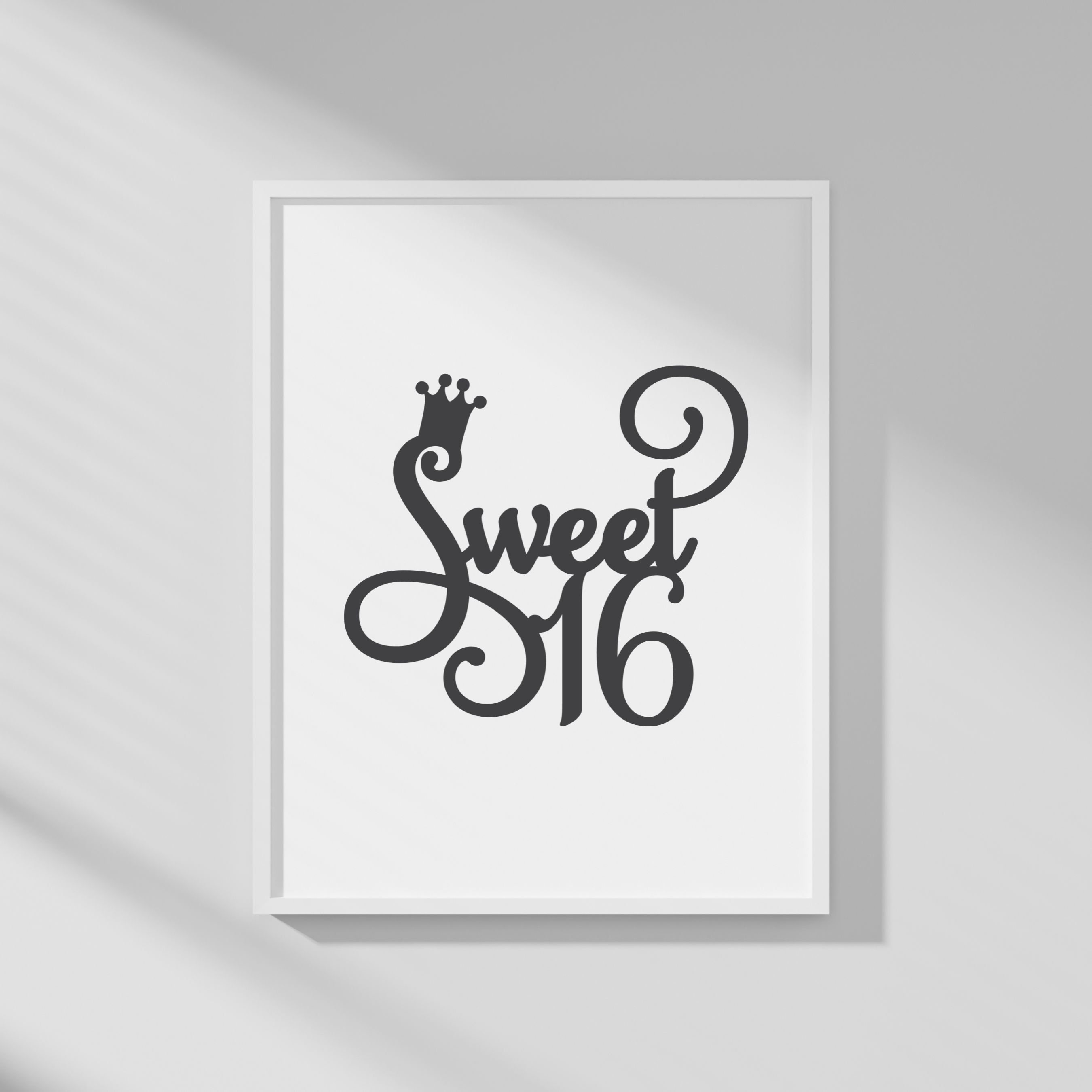 Sweet 16 SVG, Birthday SVG, 16th Birthday SVG, 16th Birthday Cake ...