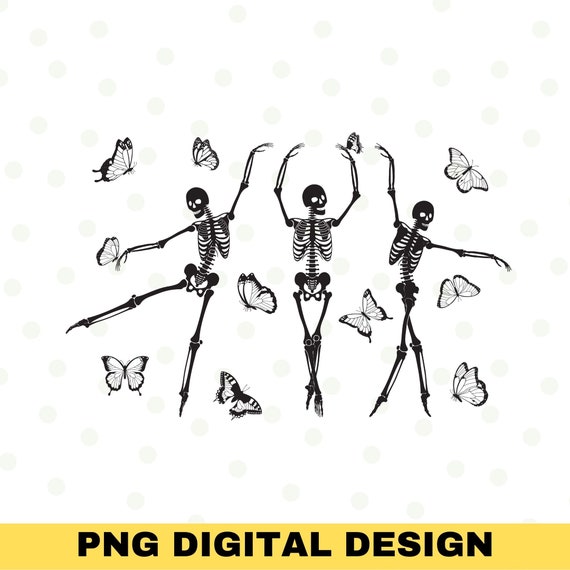Dancing Skeleton png, Ballet Skeleton, Skeletons Sublimation, Halloween Clipart, T-Shirt Design, Ballerina Transparent File