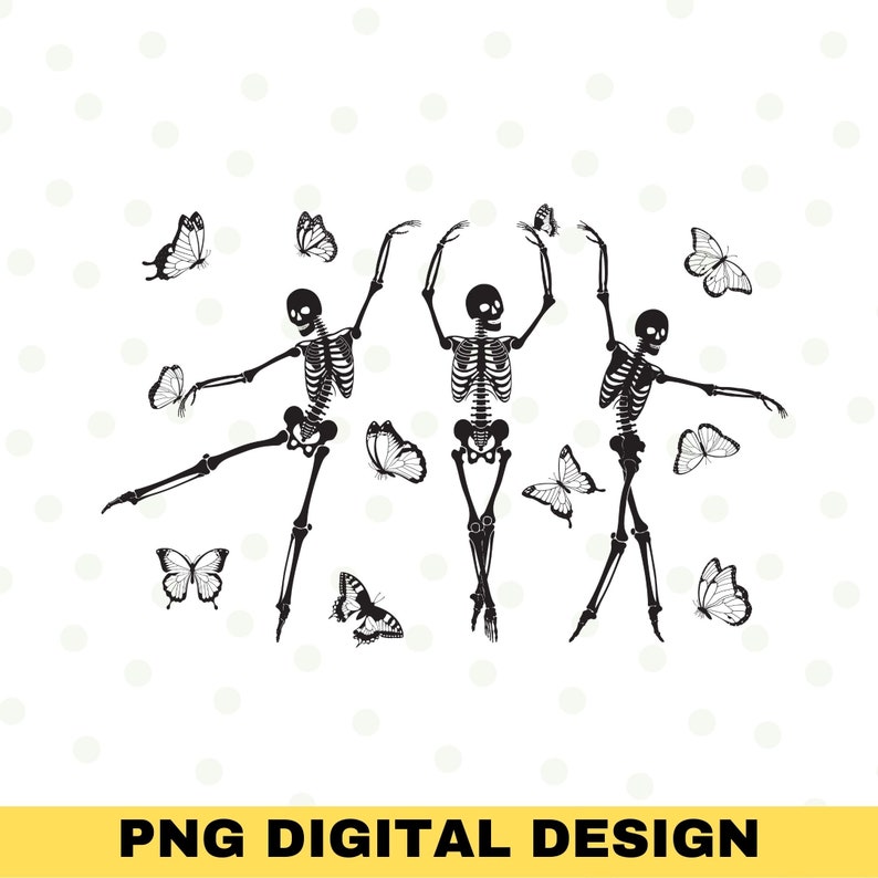 Dancing Skeleton Sublimation, Ballet Skeleton Png, Skeletons Png, Halloween Clipart, Skeleton Shirt, Ballerina skeleton, Dancer skeleton
