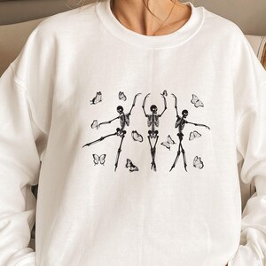 Dancing Skeleton png, Ballet Skeleton, Skeletons Sublimation, Halloween Clipart, T-Shirt Design, Ballerina Transparent File image 2