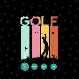 Retro Golf svg, Golfing Svg, Golf Dad, Golfing Design Svg, Golf Lover, Golfer svg, Golf Mom, Golf Shirt, Svg files for cricut, Golf Clipart