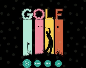 Retro Golf svg, Golfing Svg, Golf Dad, Golfing Design Svg, Golf Lover, Golfer svg, Golf Mom, Golf Shirt, Svg files for cricut, Golf Clipart