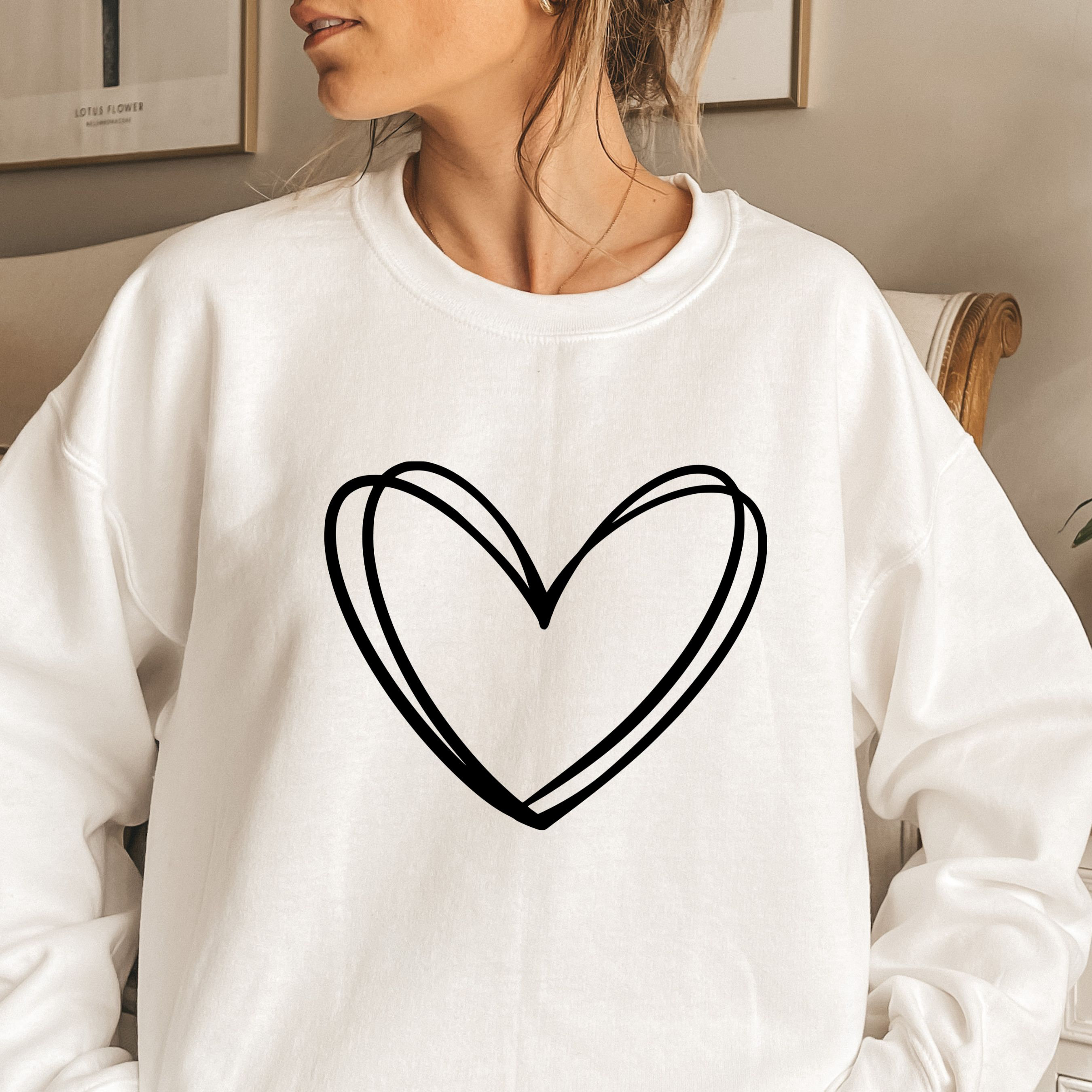 ☆関税込☆FALLETT★[FallettXLee] DRAWING HEART SHORT SLEEVE Heart Svg,doodle Heart Dxf,sketch,handdrawn,valentine Heart