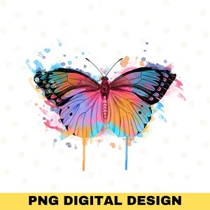Hand drawn Watercolor Butterfly Sublimation, Butterfly Png, Sublimation Designs, Butterfly shirt, Butterfly clipart, Butterfly print