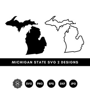 ミシガン州アウトラインソリッドSVGファイル、ミシガン州カットファイル、アメリカ合衆国ベクターファイル、ミシガン州ロゴベクター、ミシガン州地図クリップアート