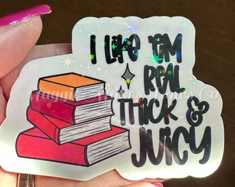 Romance book sticker, booktok sticker, Retro Sticker, Laptop Sticker, Water bottle sticker, book sticker, I like em real thick and juicy