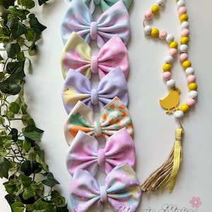 Easter bows, two toned bows, easter bows, bows on clips, two toned bows, bunny bows, Easter chicks bows, pastel bows, pastel easter bows