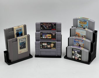 NES SNES N64 Nintendo NTSC Game Cartridge display Stand