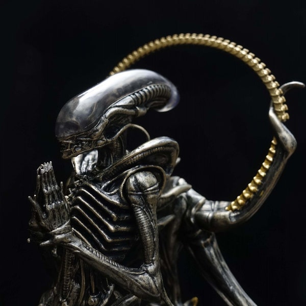 Alien Xenomorph betender Buddha 11 "Abbildung Scifi Horror Film Modell Statue Videospiel Sammler Skulptur Spielzeug Dekoration Sammler Kunst Geschenk