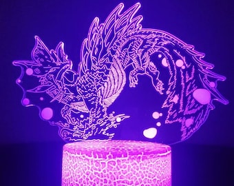Mizutsune 16 Color Changing LED Light Acrylic Display; USB cord, Remote, LED Crackle Base, & Gift box