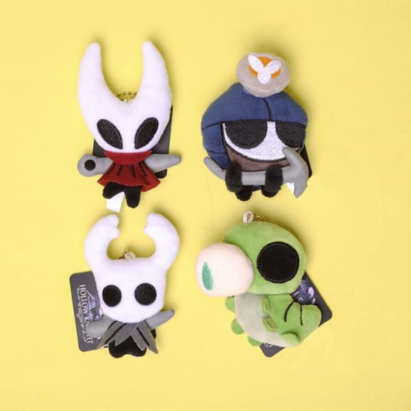 Hollow Knight 3.5" Plush Keychain Soft Stuffed Doll Pin Toy Game Charm Decoration Hornet Figure Anime Action Model Collectible Cosplay Gift