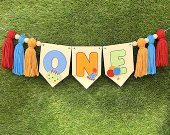 It's Fun to Be One Highchair Banner | Classic First Birthday Party Decorations