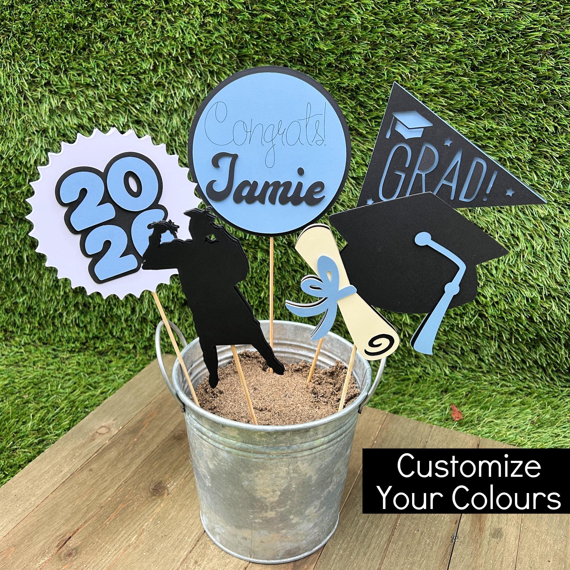 Graduation Procession Stick Custom Graduation Centrepiece Sticks | High School Graduation ...
