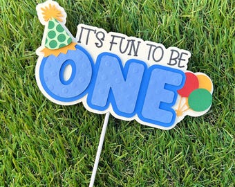 It's Fun to Be One Smash Cake Topper | Classic First Birthday Party Decorations