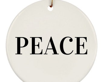 Peace Ornament - Peace Christmas - Religious Ornament - Christmas Ornament - Peace - Christ Ornament - Peace Minimalist - Minimalist Decor