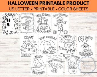 Easy Printable Children's Halloween Coloring Pages | Halloween Coloring Sheets for Kids