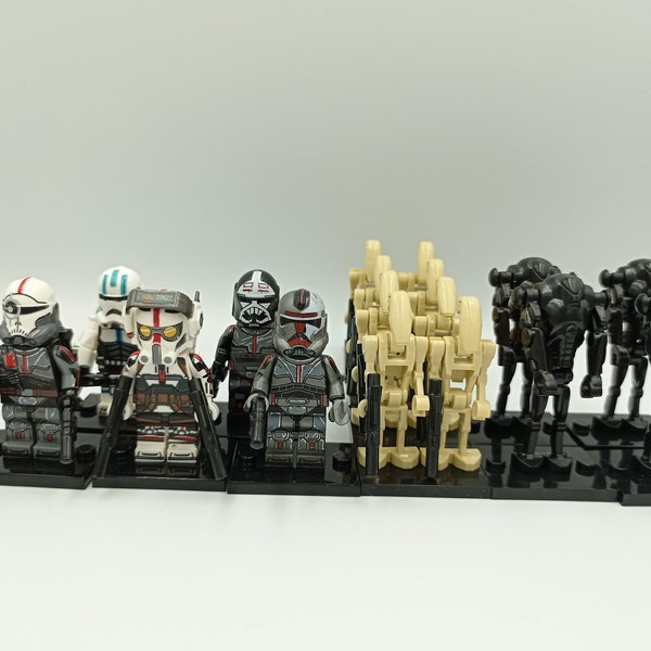 17 x Custom Star Wars Minifiguren, kompatibel mit dem Marktführer, Bad Batch, insg. 17 Stück