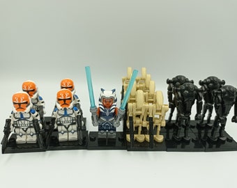 17 x Custom Star Wars Minifiguren, kompatibel mit dem Marktführer, Ahsoka + Clone Trooper