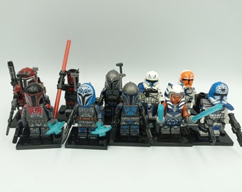 10x Custom Star Wars Minifiguren, kompatibel mit dem Marktführer, Ahsoka on Mandalore insg. 10 Stück