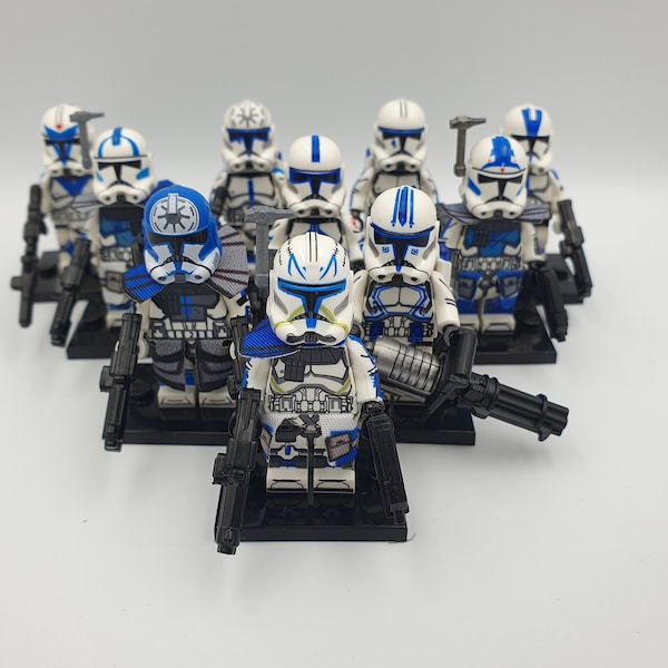 Star Wars Minifiguren, kompatibel mit dem Marktführer, 501th Clone Trooper Set, insg. 10 Trooper