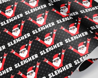 Metal Santa Sleigher Funny Christmas Wrapping Paper Environmentally Friendly Wrapping Paper with FREE SHIPPING