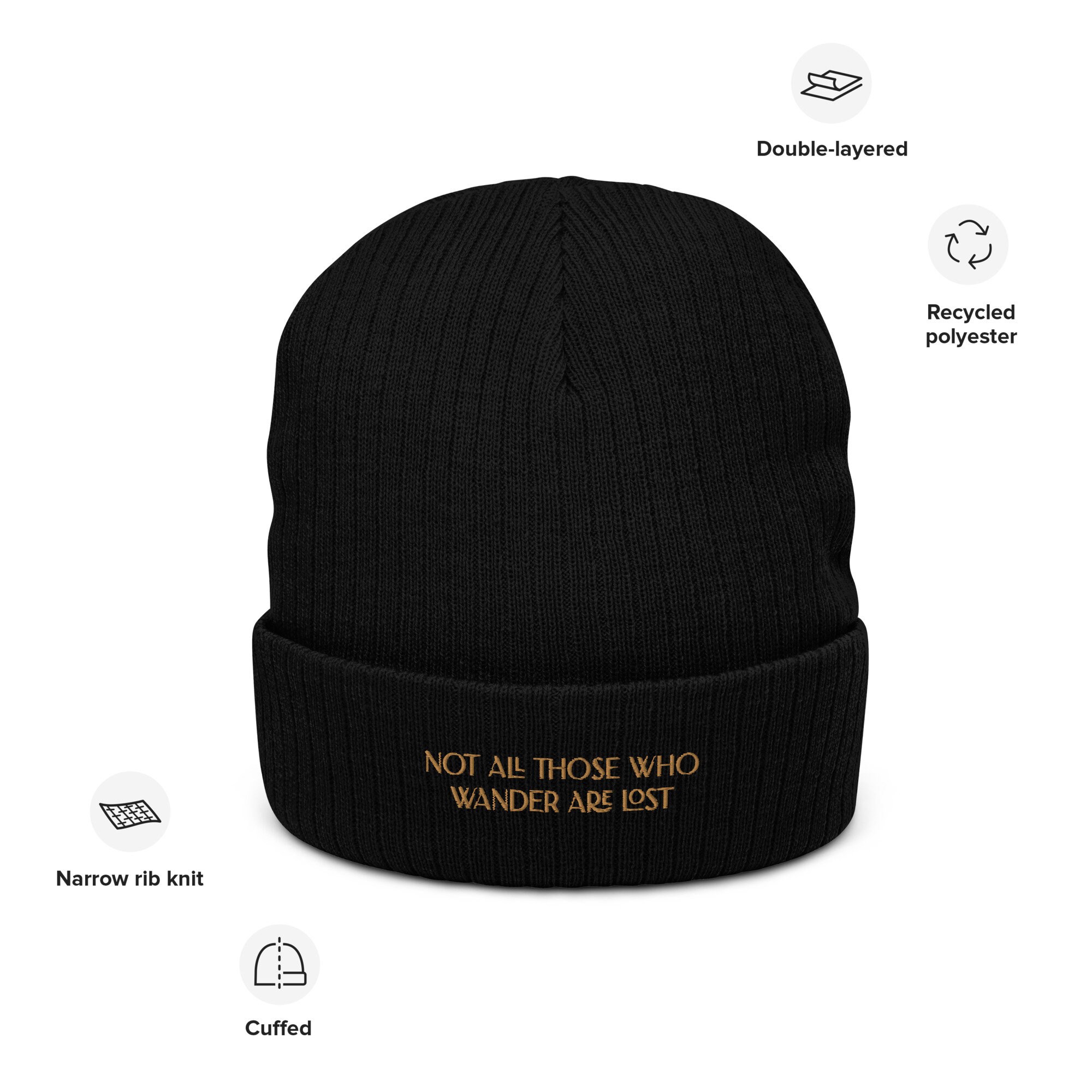 Not All Those Who Wander Are Lost | Gold Embroidered 