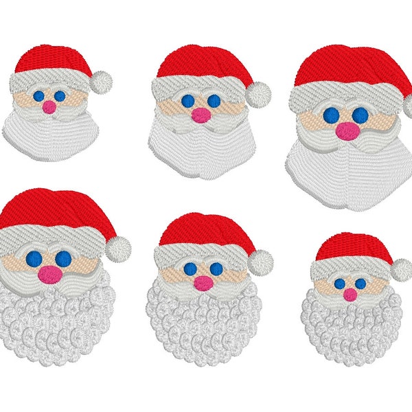 Set of Mini Santas - 2 Designs in 3 sizes each