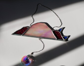 Stained Glass Mountain | Pink Mountain Sun Catcher