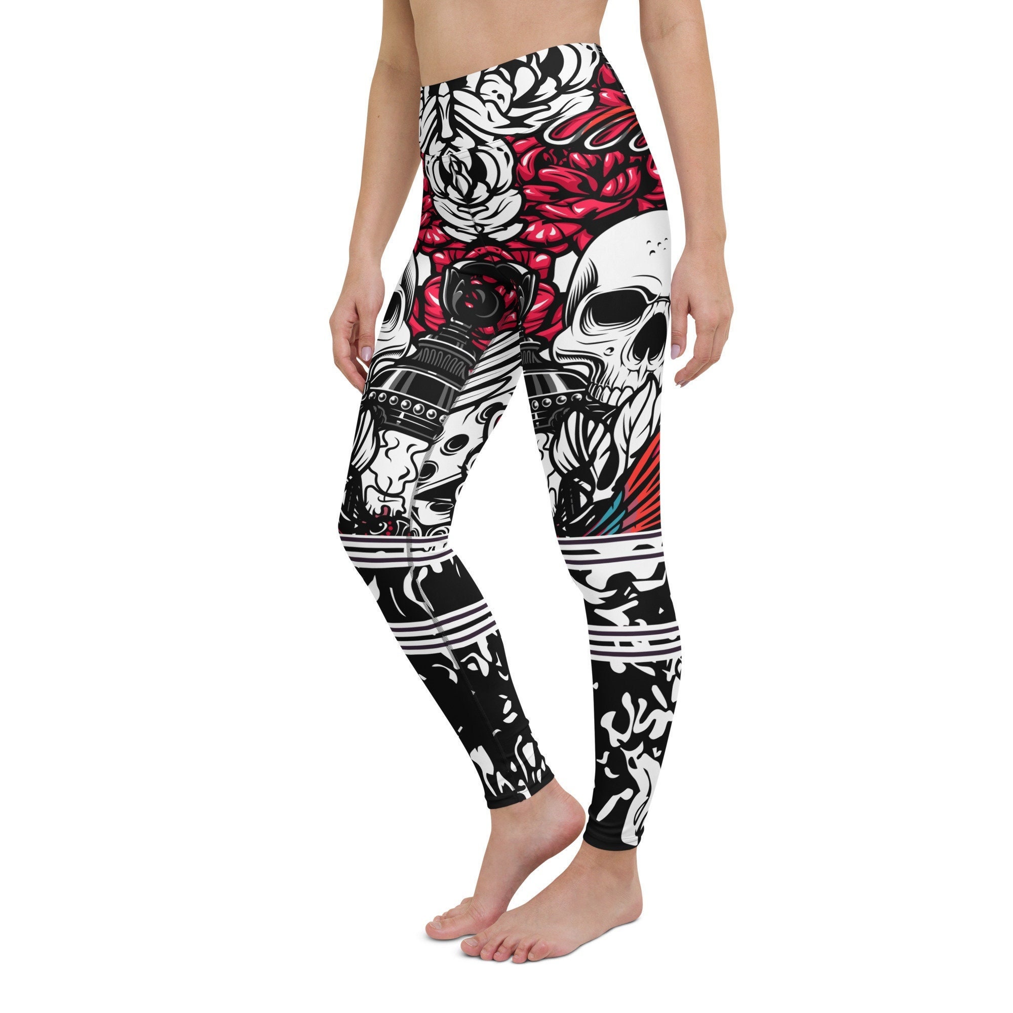 Skulls Yoga Leggings for Women Workout 